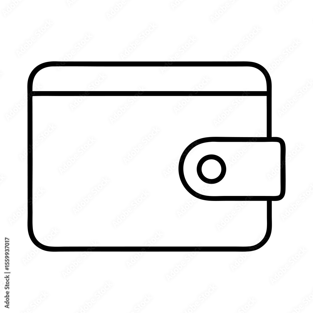 Poster minimalist wallet icon design clean and simple style for financial applications and user interfaces 