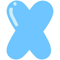 Obraz premium Alphabet of Shiny Balloon X
