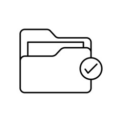 Document Folder Office Line Icon