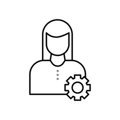 Business Manager Leadership Line Icon