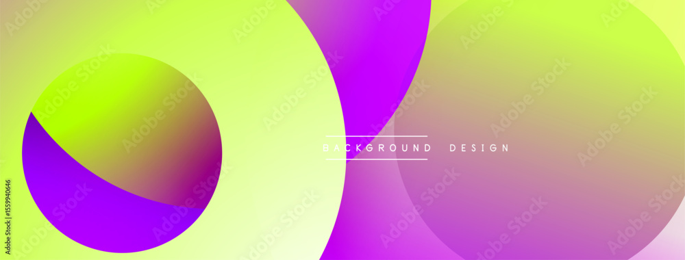 Leinwandbilder abstract fluid shapes, vibrant magenta, yellow gradients. modern design, smooth transitions create d