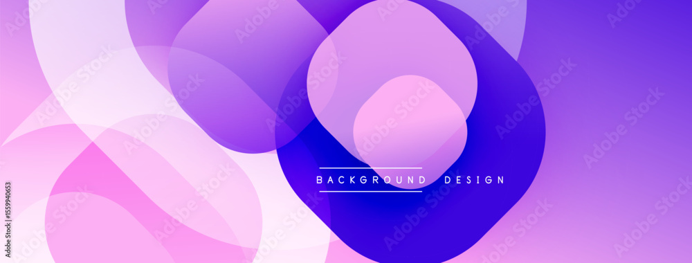 Aufkleber abstract fluid shapes overlap, creating vibrant purple, pink gradients. modern design element for ba
