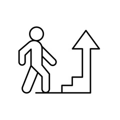 Achievement Success Goal Line Icon