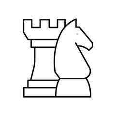 Chess Piece Strategy Line Icon