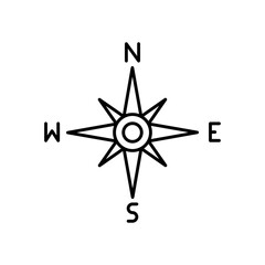 Business Compass Direction Line Icon