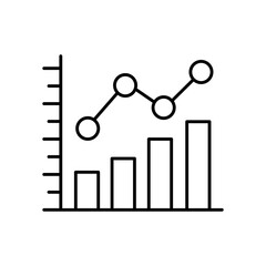 Bar Chart Data Analysis Line Icon
