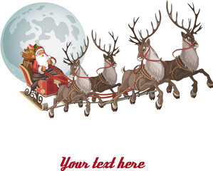 santa claus and reindeer png