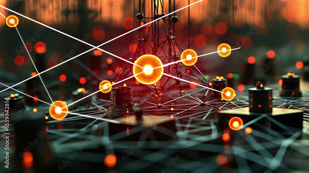 Poster Exploring advanced neural network visualizations in augmented reality environments, Flythrough neural network ing 3D render