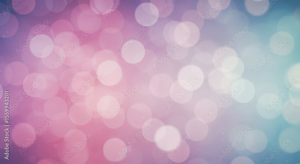 Aufkleber blurred bokeh lights background with soft pink and blue gradient