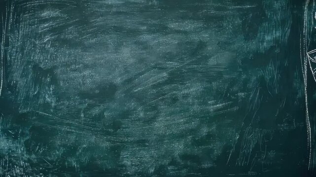 Classroom chalkboard with colorful doodles and teaching materials on a bright educational background, Seamless ing video of classroom chalkboard with back to school concept