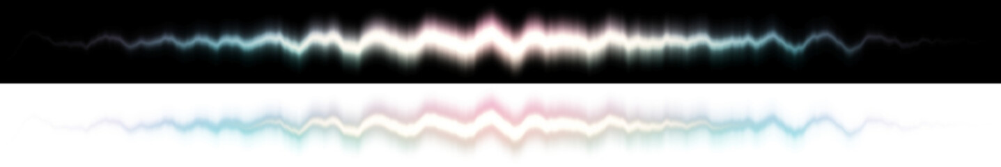 Colorful Rainbow Light Wave Effect – Black and Transparent Background
