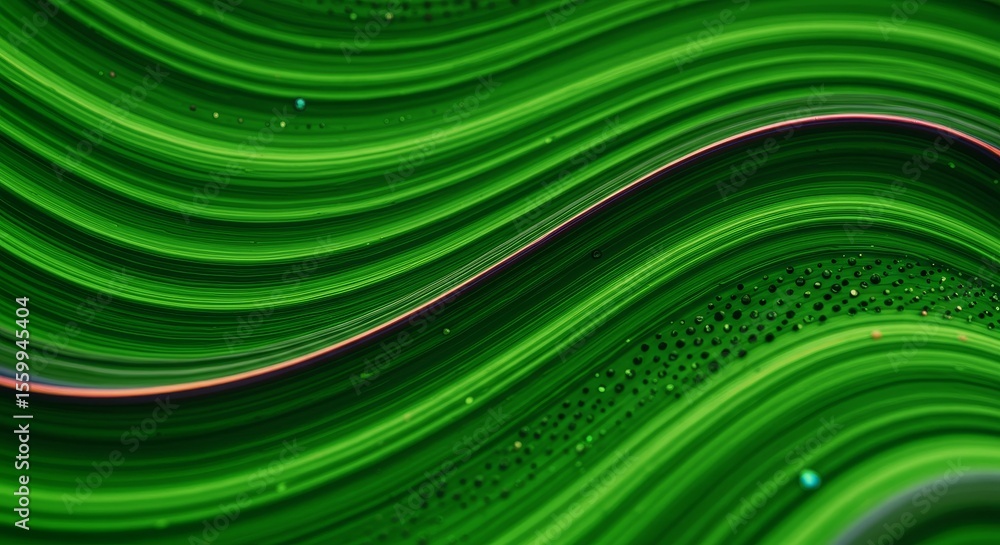Fototapete wavy green abstract background texture with smooth flowing lines
