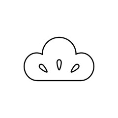 Pine Tree Line Icon. Japanese Landscape Symbol for Nature & Festivals