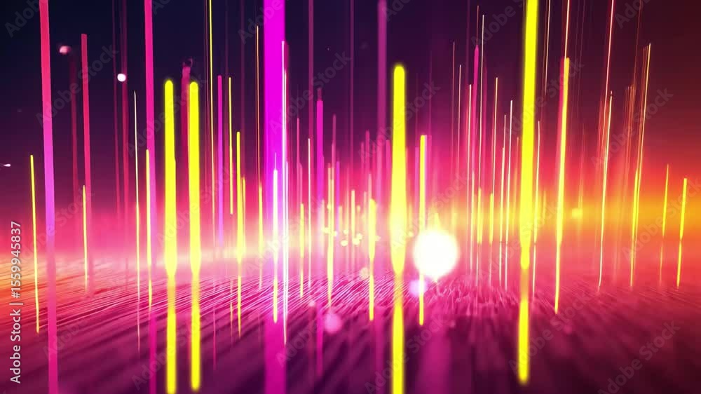 Poster vibrant audio waveform equalizer pattern generating a seamless digital visual display, audio wavefor