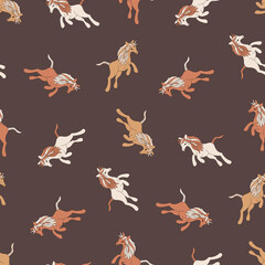 Horses Seamless  Pattern  background