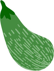 vector illustration of a green eggplant