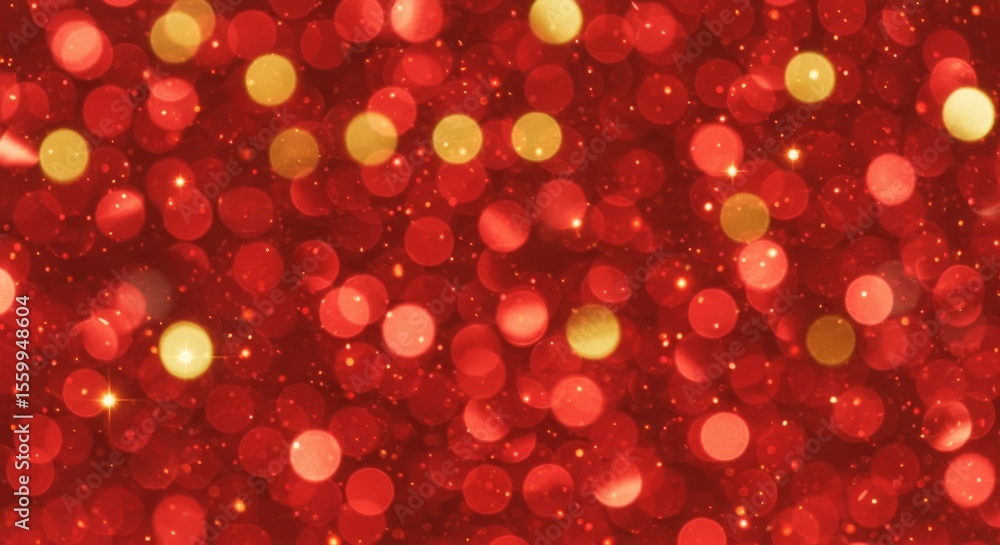 Poster sparkling red and gold bokeh festive background texture