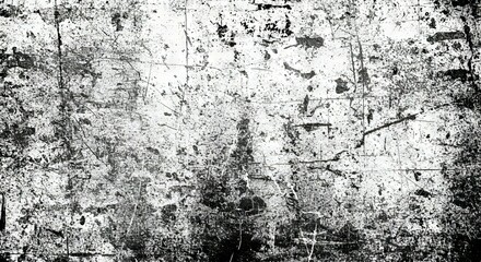 Distressed Black and White Texture with Scratches and Grunge