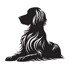 An energetic Irish Setter dog outline, reflecting its spirited disposition - Irish Setter silhouette - Irish Setter Vector - Silhouette of Irish Setter - dog silhouette

