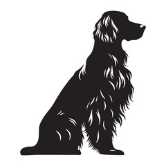 Presenting a classic Irish Setter breed profile, with clean, sharp edges - Irish Setter silhouette - Irish Setter Vector - Silhouette of Irish Setter - dog vector

