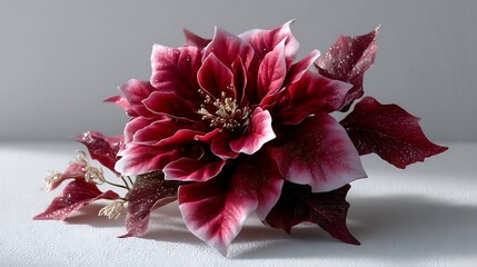 Elegant Poinsettia close-up