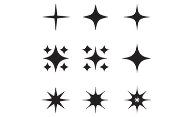 Obraz premium Sparkle Star Icon Set