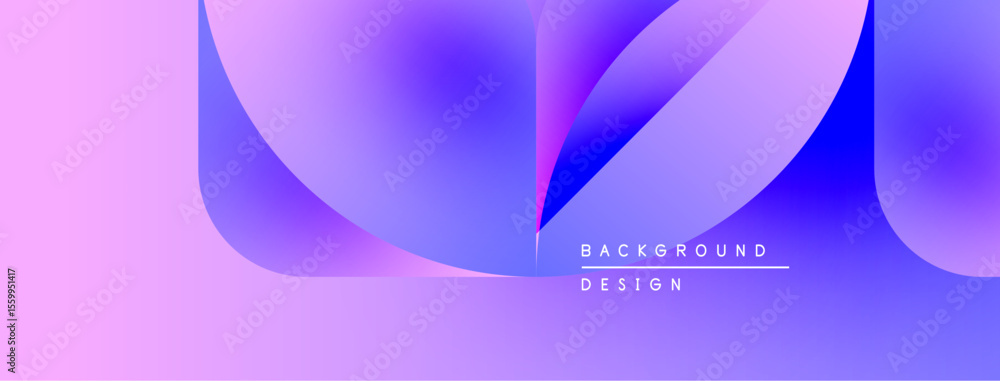 Poster abstract fluid shapes blend pink, purple hues. modern design suggests dynamic movement, soft gradien