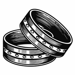 Two traditional bangles with intricate designs symbolizing Raksha Bandhan  