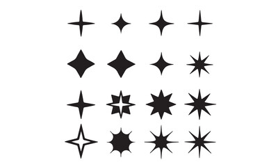 Obraz premium Sparkle Star Icon Set