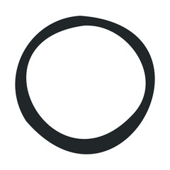 Minimalist black circle design on white background.