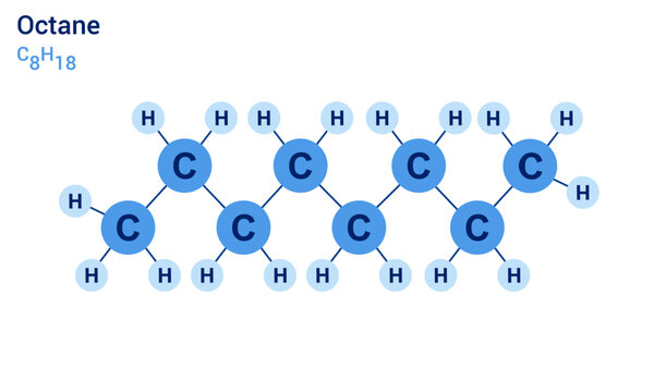 Molekularstruktur Octan
