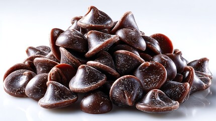 Heap of dark chocolate chips