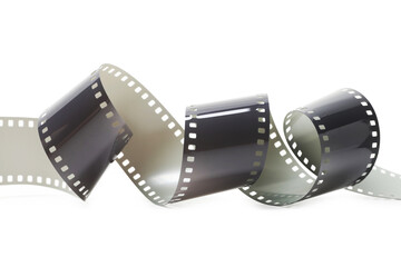 Strip of photographic film isolated on white