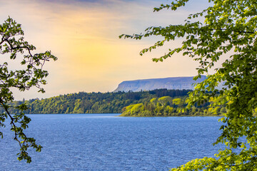 Benbulbin Across Lough Gill From