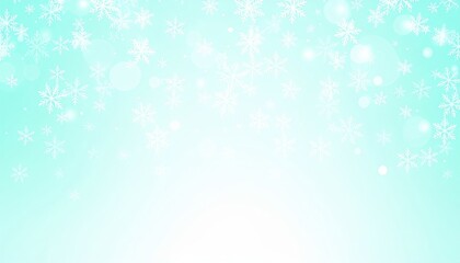 Closeup of snowflakes on a vibrant blue background, winter theme. perfect for winter holidays or christmas designs.