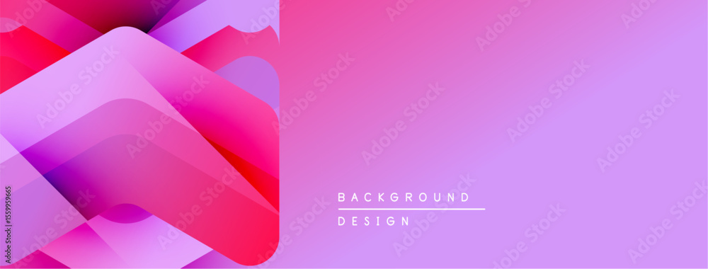Aufkleber abstract pink layers create dynamic background. modern design features gradients, shapes, text eleme