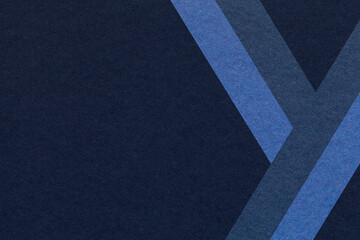 Fototapeta premium Dark blue, navy textured paper background template with geometric lines, copy space and graphic banner design