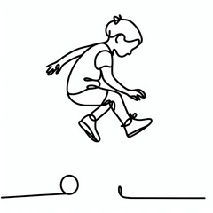 Fototapeta premium Boy jumping