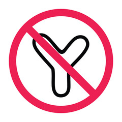 No letter Y sign, forbidden letter y symbol, prohibited alphabet y sign, banned letter y icon, no alphabet y symbol