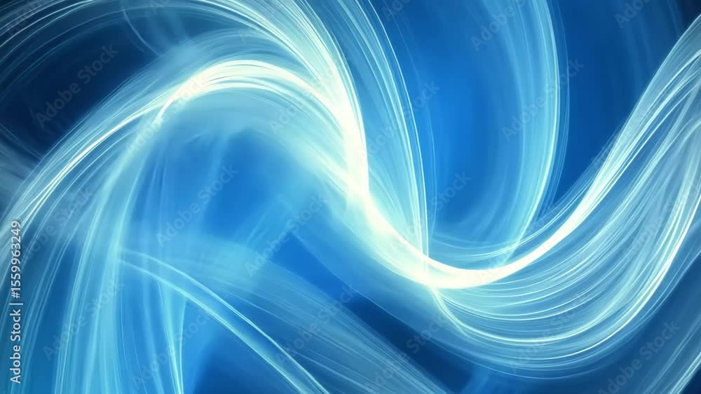 Poster abstract blue fractal lines creating a mesmerizing visual effect in a digital art background, horizo