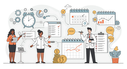Collaborative Teamwork in Healthcare with Time Management and Financial Planning