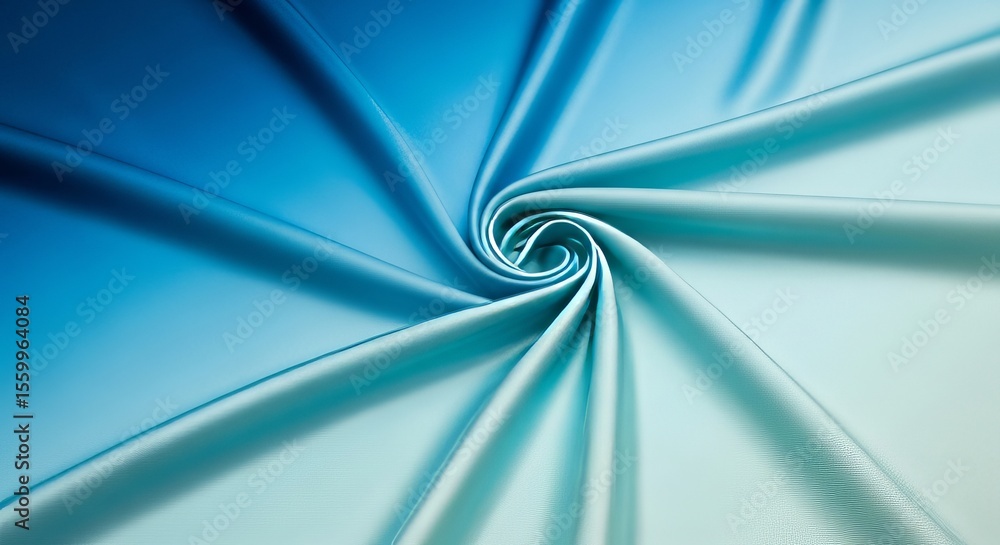 Poster smooth blue fabric texture art in soft gradient twisted design