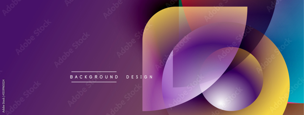 Fototapete abstract purple background features flowing shapes, gradients. modern design elements create dynamic