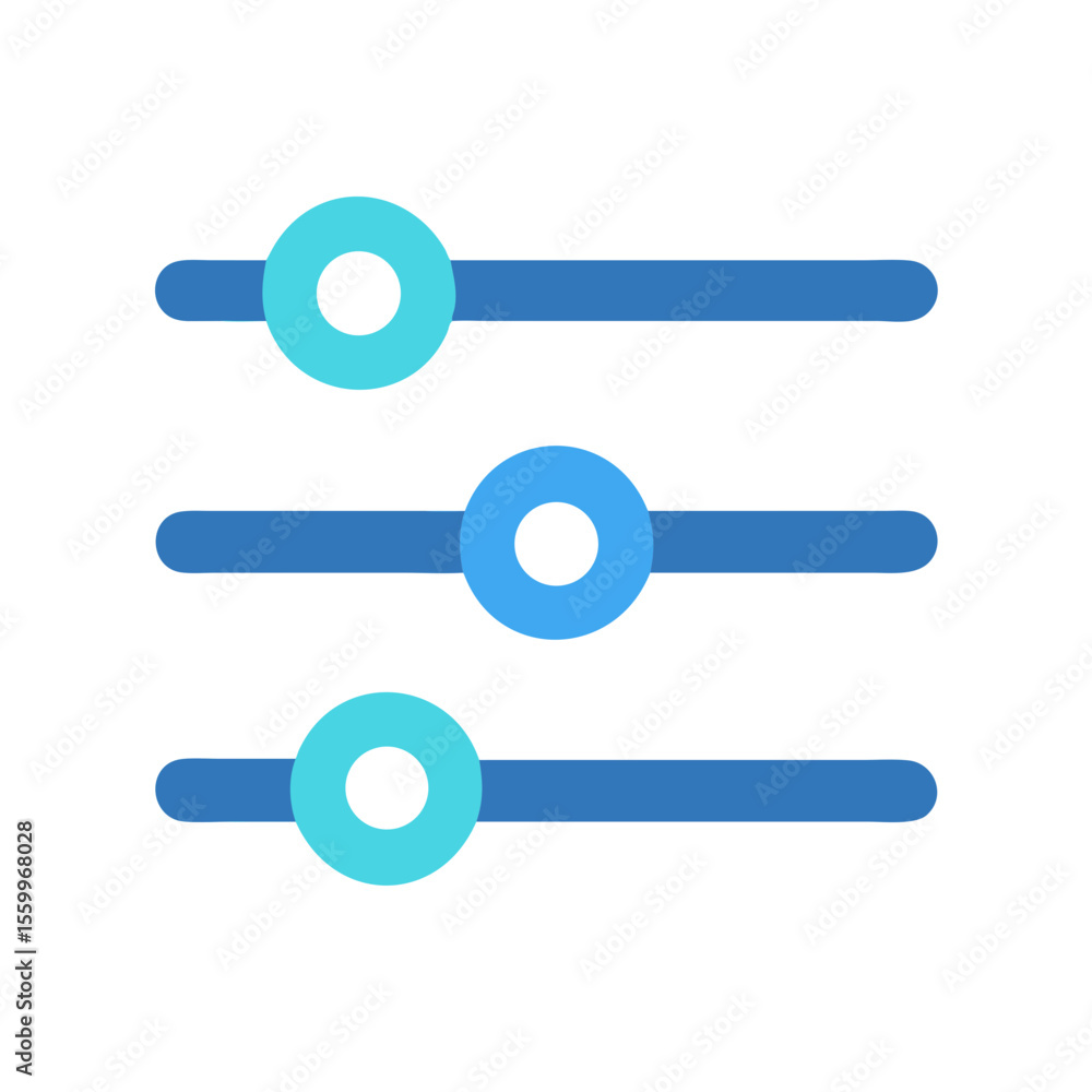 Aufkleber flat design style modern equalizer adjustment setting control icon