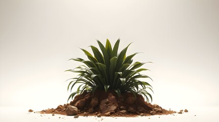 Obraz premium palm tree in the desert, palm tree on the beach, 