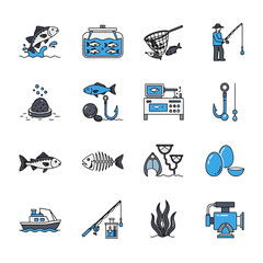 Various Fishing and Fish Farming Methods Illustrated
