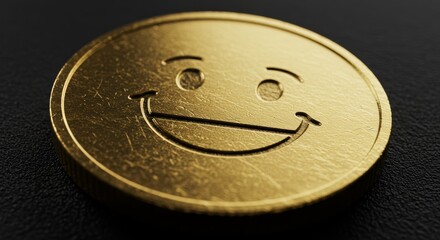 coin with emoji symbol