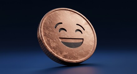 coin with emoji symbol