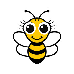 Bee symbol. Vector illustration