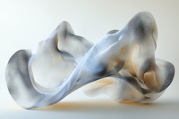 A machine learning algorithm visualized as a flowing, abstract shape, A flowing, abstract visualization of a machine learning algorithm, symbolizing the intricate nature of data analysis